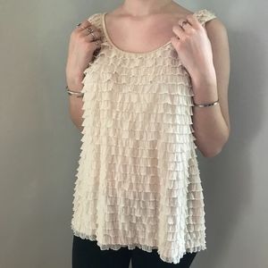 Tiered Ruffle Chiffon Sleeveless Top